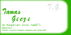 tamas giczi business card